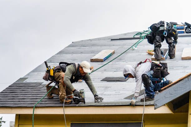 Professional Roof Replacement technician working in Weston, CT
